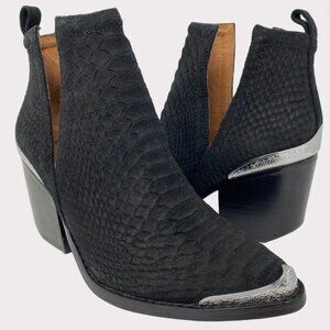 Jeffrey Campbell Western Alligator Ankle Boots